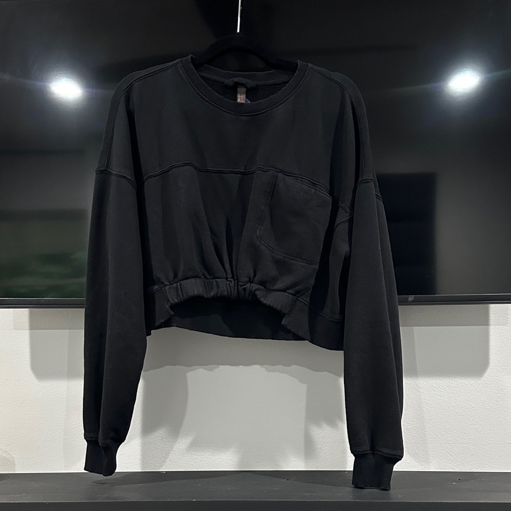 FP Movement Black Cropped Sweatshirt